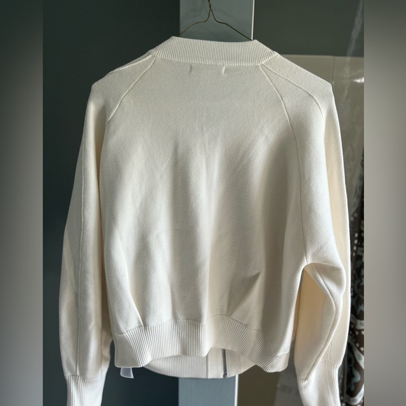 Athleta Women's Ivory Bomber Jacket - Picture 4 of 5